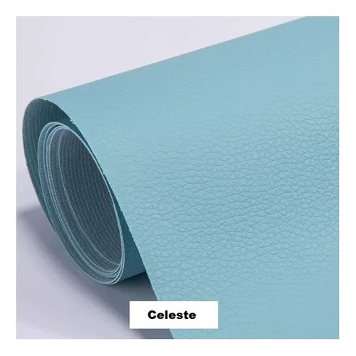 PARCHE ADHESIVO CUERO IMPERMEABLE 30X20 SOFÁS CELESTE - 1