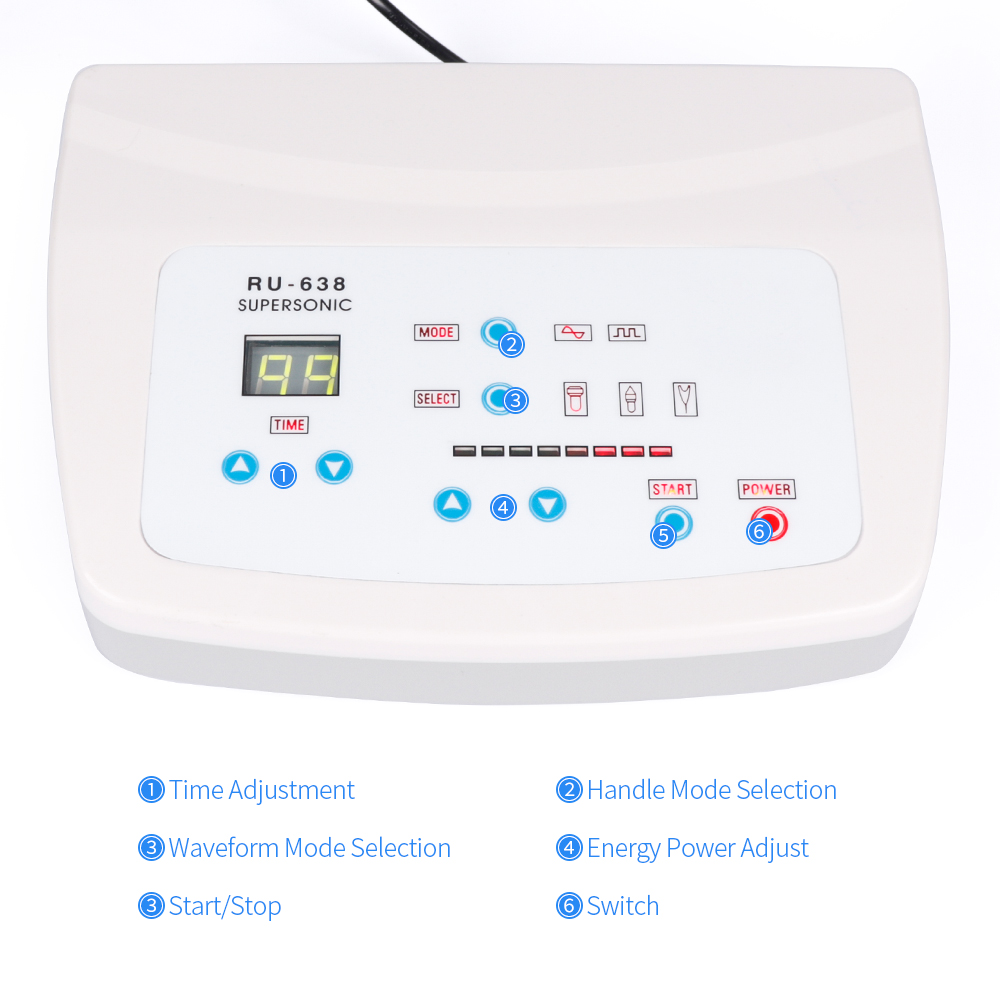 ULTRASONIDO PROFESIONAL 3 EN 1 CORPORAL Y FACIAL 1 A 3 MHZ - 5