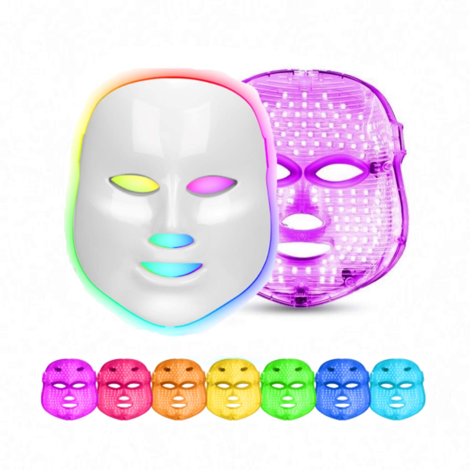MASCARA FACIAL LED ANTI ACNE Y REJUVENECIMIENTO 7 COLORES - 5