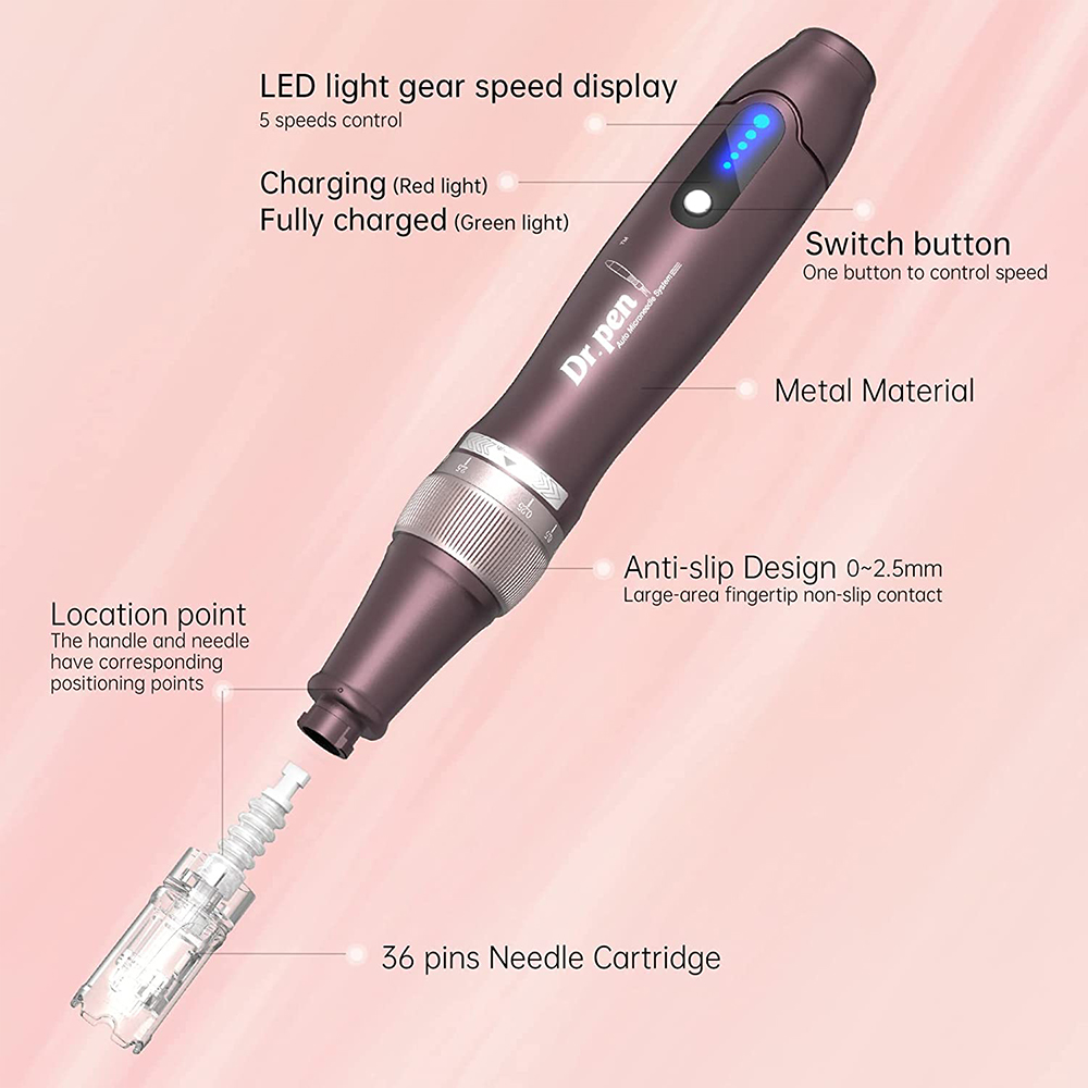 DERMAPEN DR PEN ORIGINAL A10 PANTALLA LED CARGADOR TIPO C - 4
