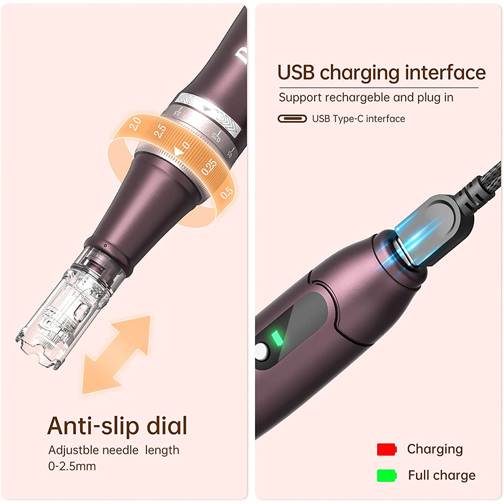 DERMAPEN DR PEN ORIGINAL A10 PANTALLA LED CARGADOR TIPO C - 6
