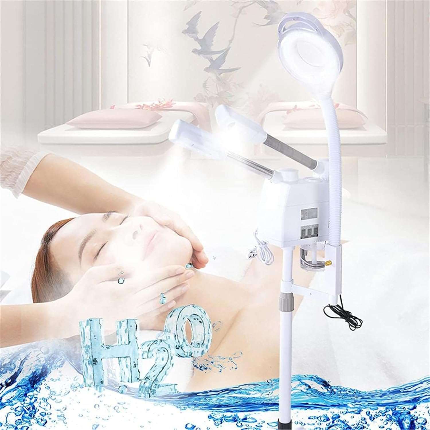 VAPORIZADOR FACIAL PROFESIONAL FRIO CALOR CON LUPA - 3