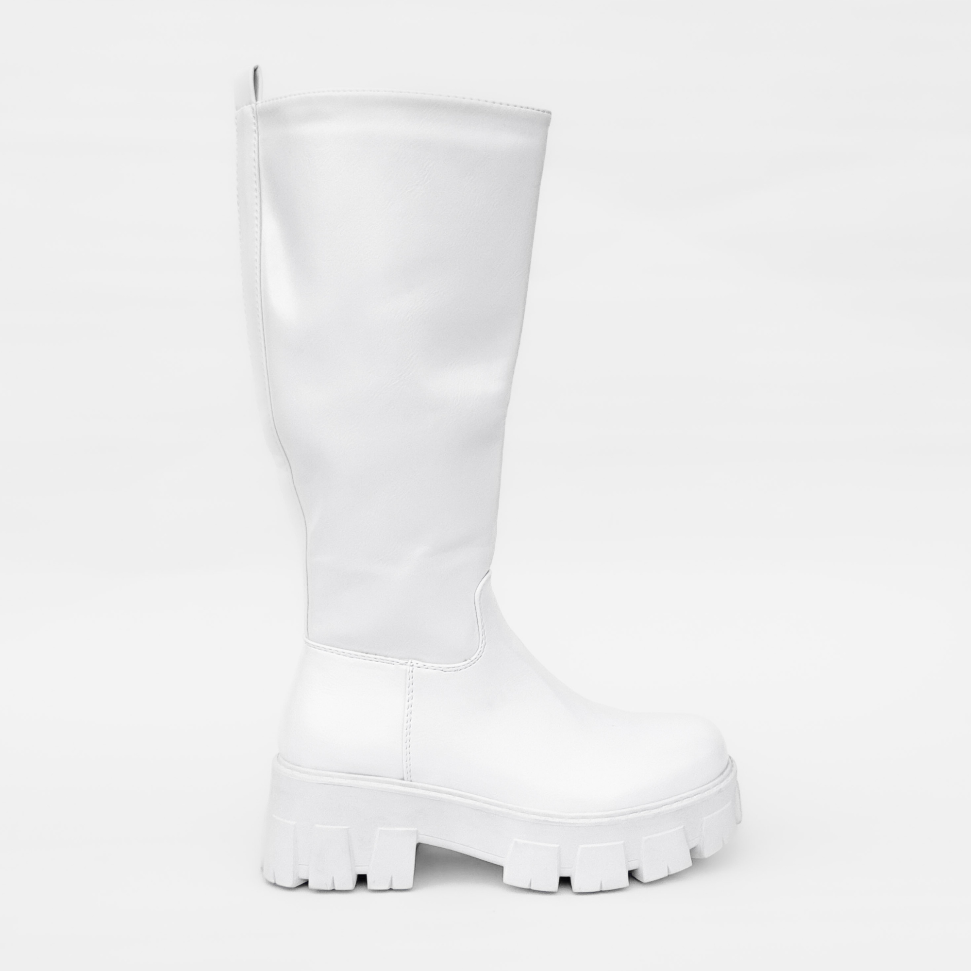 BOTA MUJER BECKY EN COLOR BLANCO BELLA MODA - 1