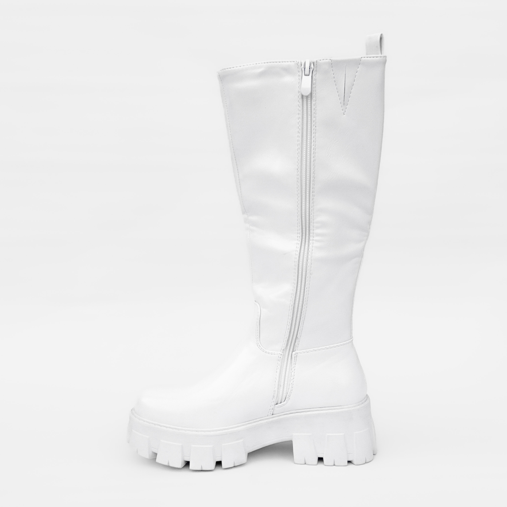 BOTA MUJER BECKY EN COLOR BLANCO BELLA MODA - 3