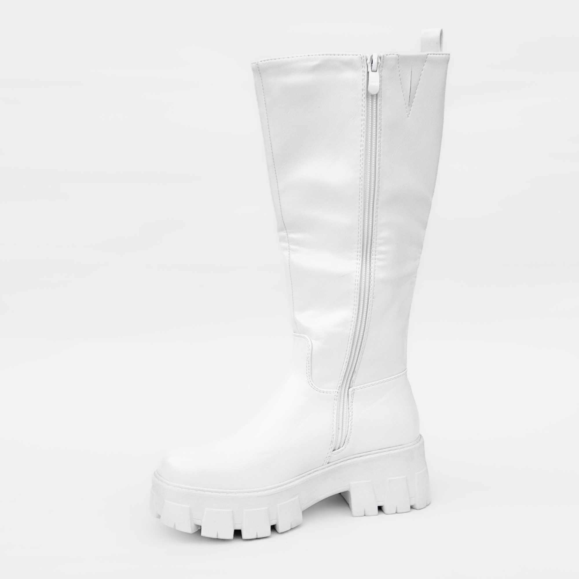 BOTA MUJER BECKY EN COLOR BLANCO BELLA MODA - 4