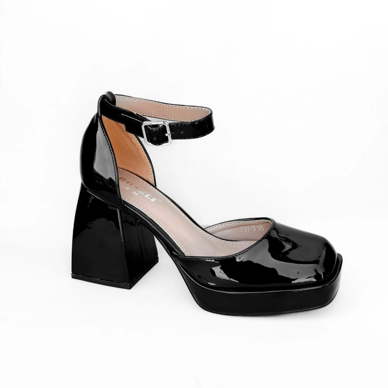 SANDALIA MUJER OLIVIA NEGRO CHAROL BELLA MODA - 3