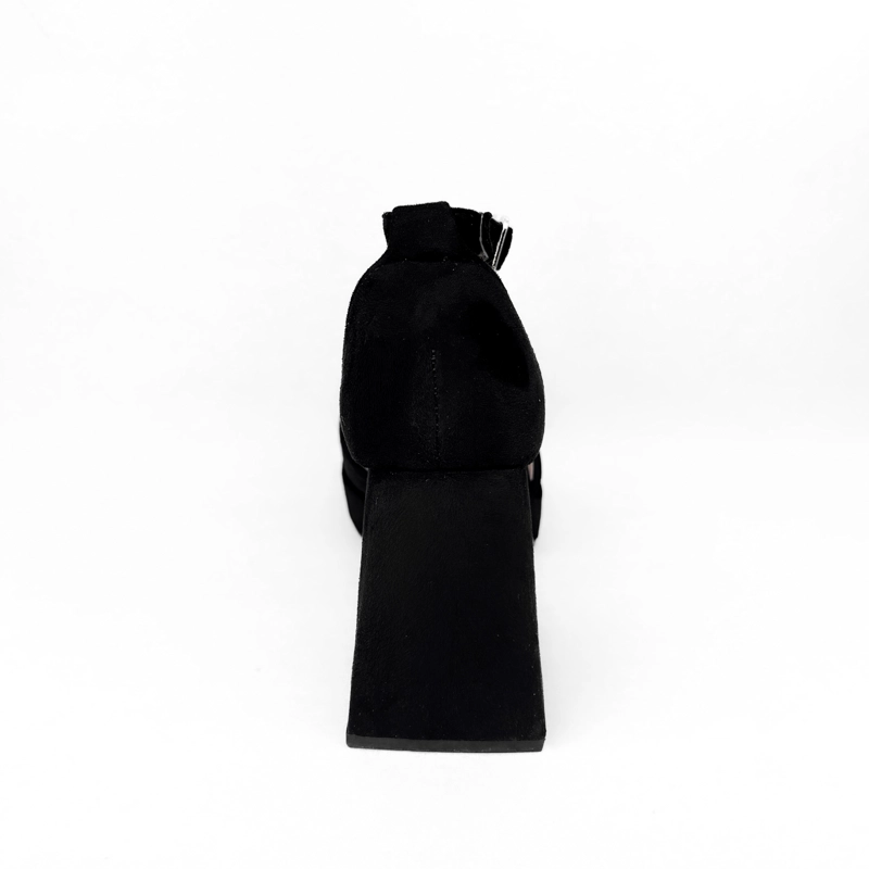 SANDALIA MUJER MAJU NEGRO GAMUZA BELLA MODA - 5