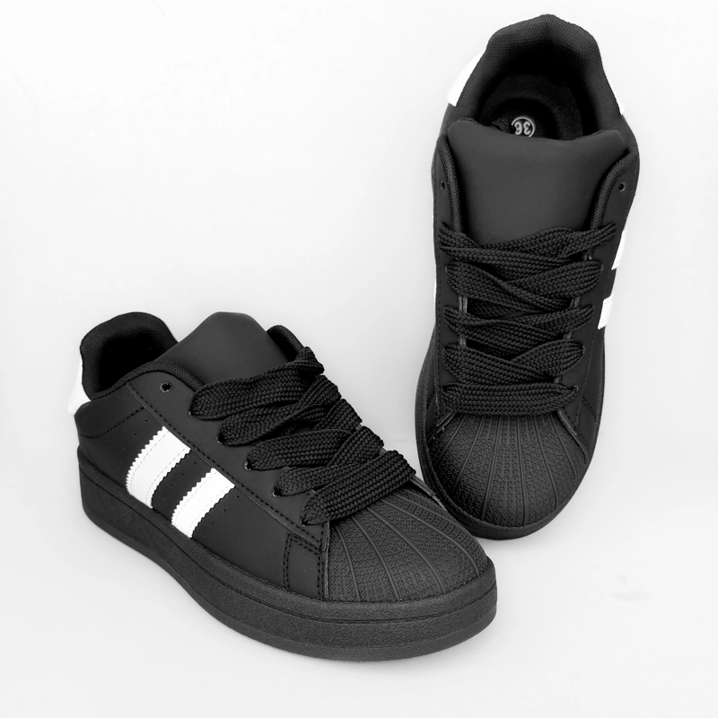 ZAPATILLA MUJER LEA NEGRO BELLA MODA - 8