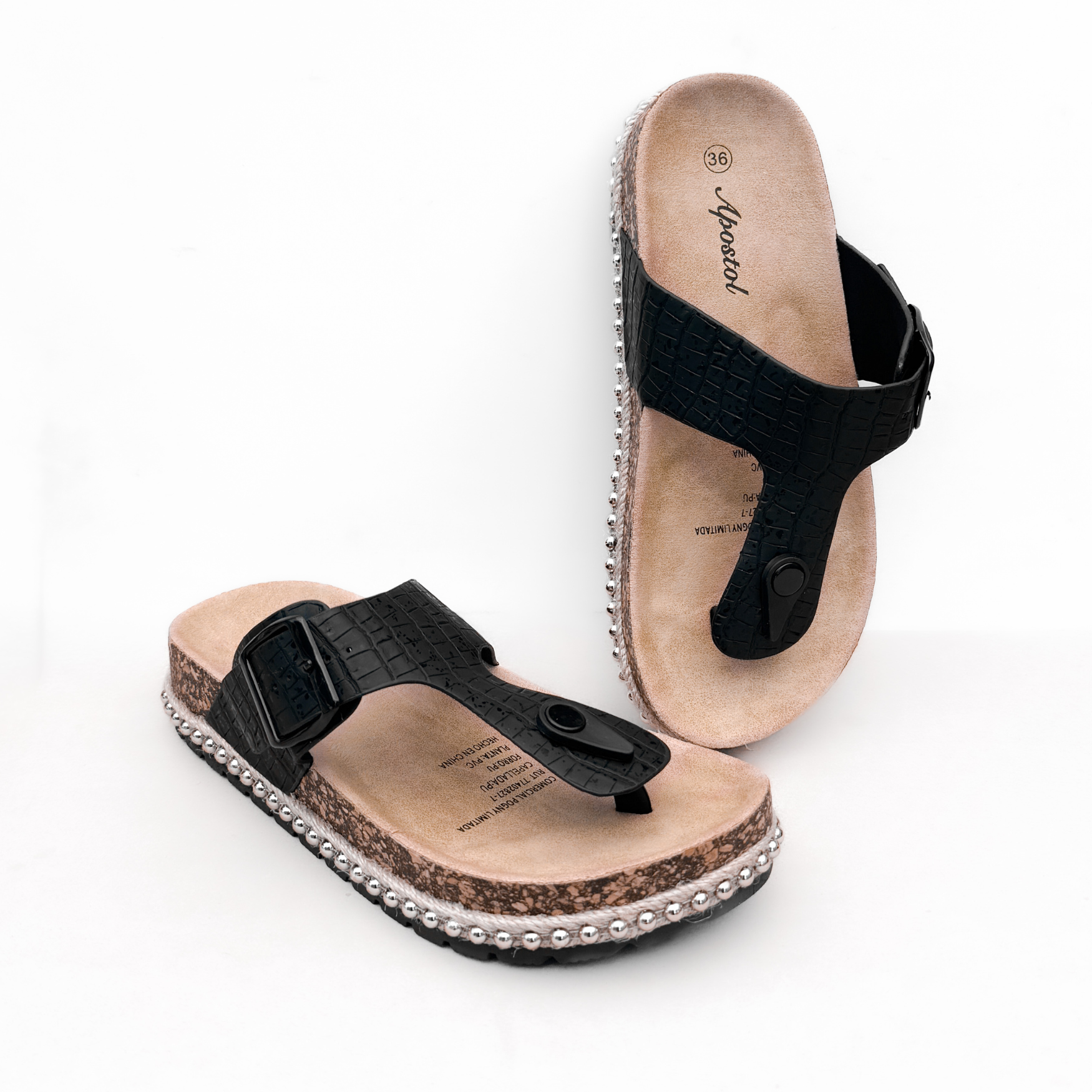 SANDALIA MUJER DEVA NEGRO BELLA MODA - 6