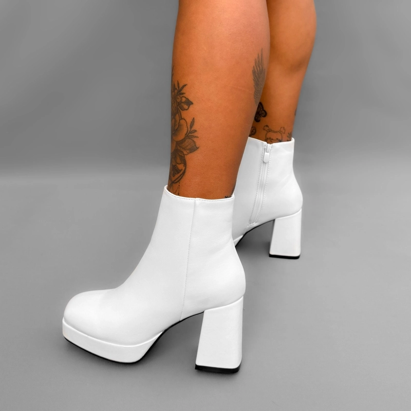 BOTIN MUJER LIA BLANCO BELLA MODA - 5