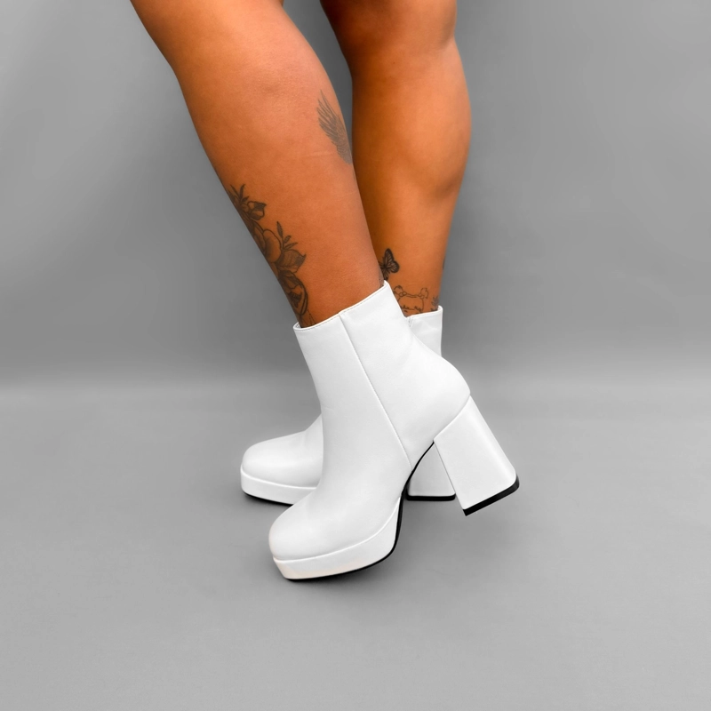BOTIN MUJER LIA BLANCO BELLA MODA - 6