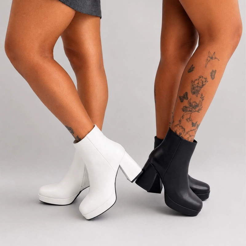 BOTIN MUJER LIA BLANCO BELLA MODA - 7