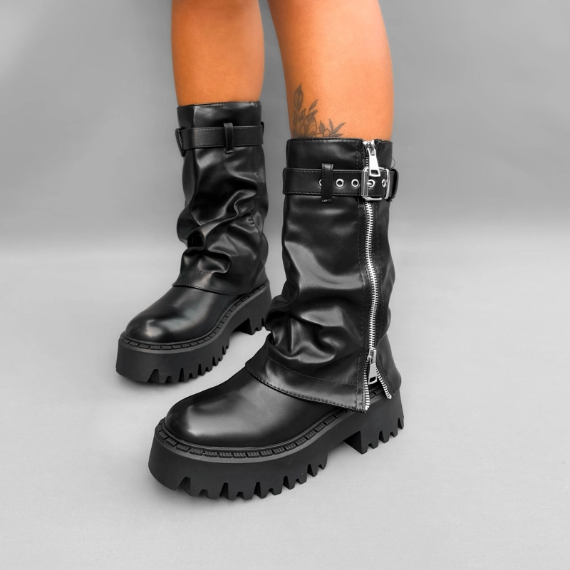 BOTIN MUJER MEL NEGRO BELLA MODA - 7