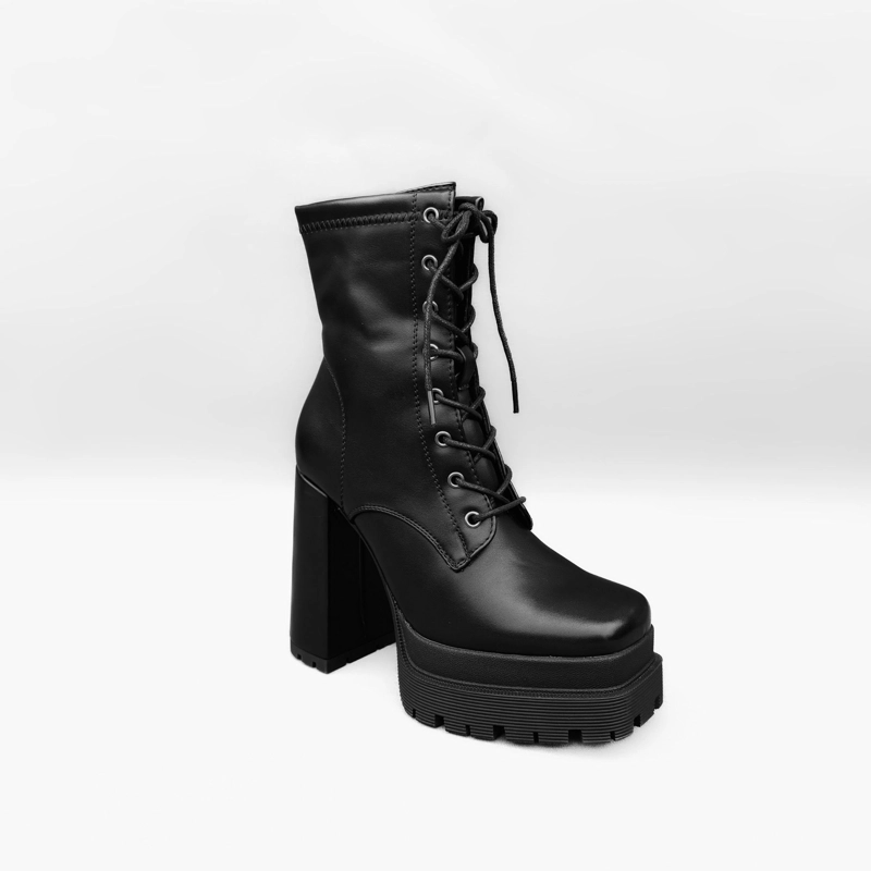BOTIN MUJER JACKIE NEGRO BELLA MODA - 3