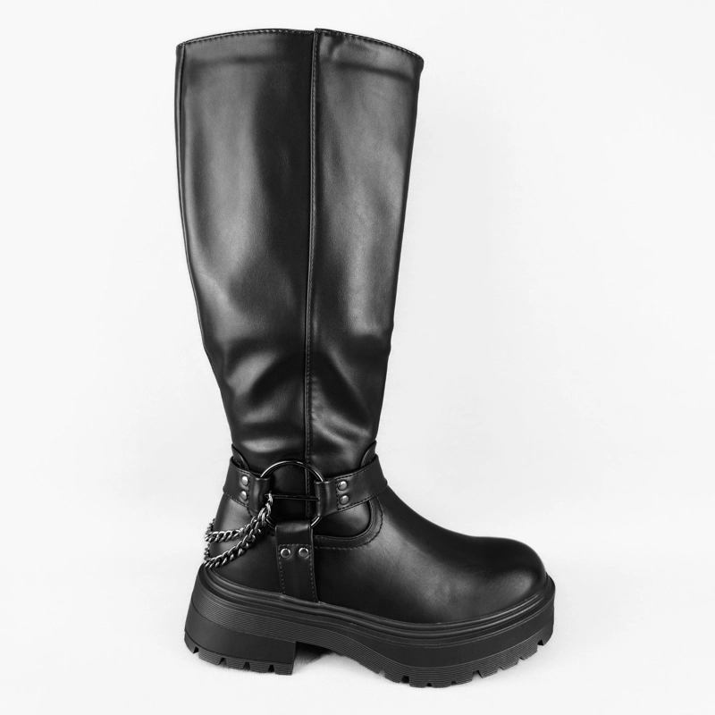 BOTA MUJER MAKY NEGRO BELLA MODA - 1