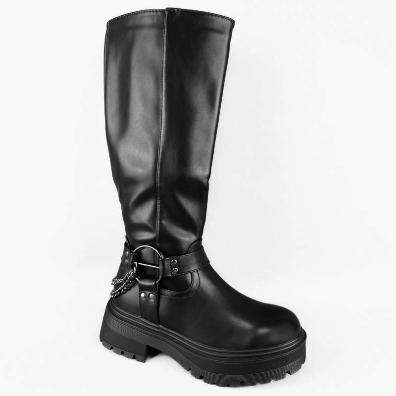 BOTA MUJER MAKY NEGRO BELLA MODA - 3