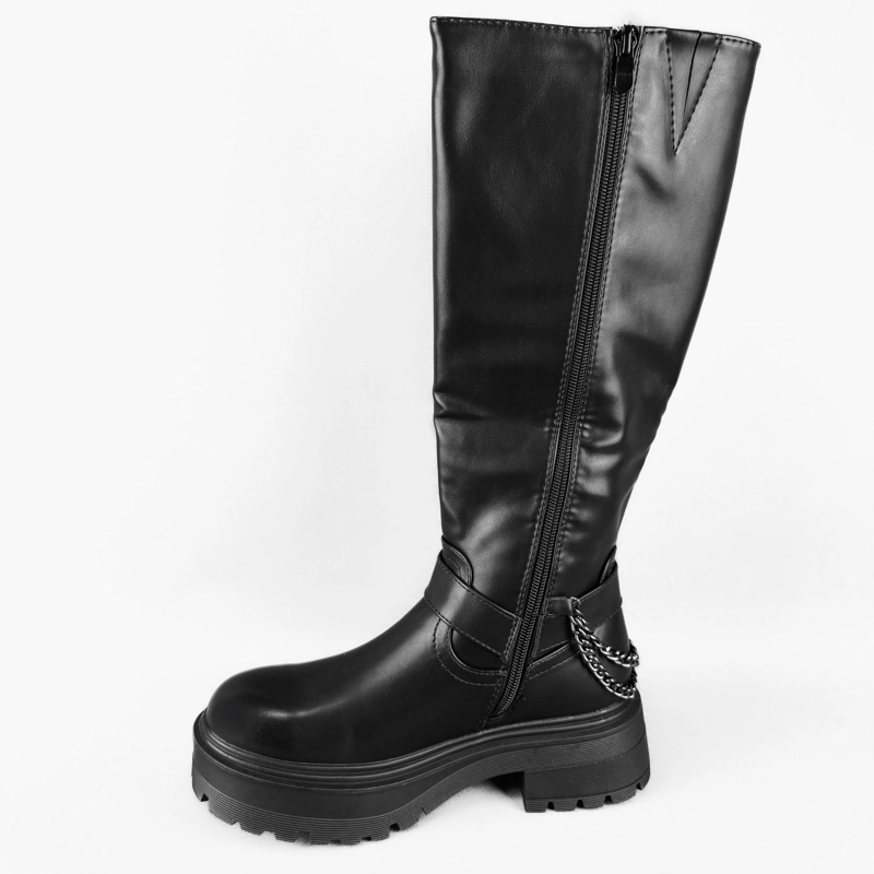 BOTA MUJER MAKY NEGRO BELLA MODA - 4