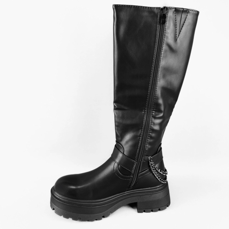 BOTA MUJER MAKY NEGRO BELLA MODA - 4