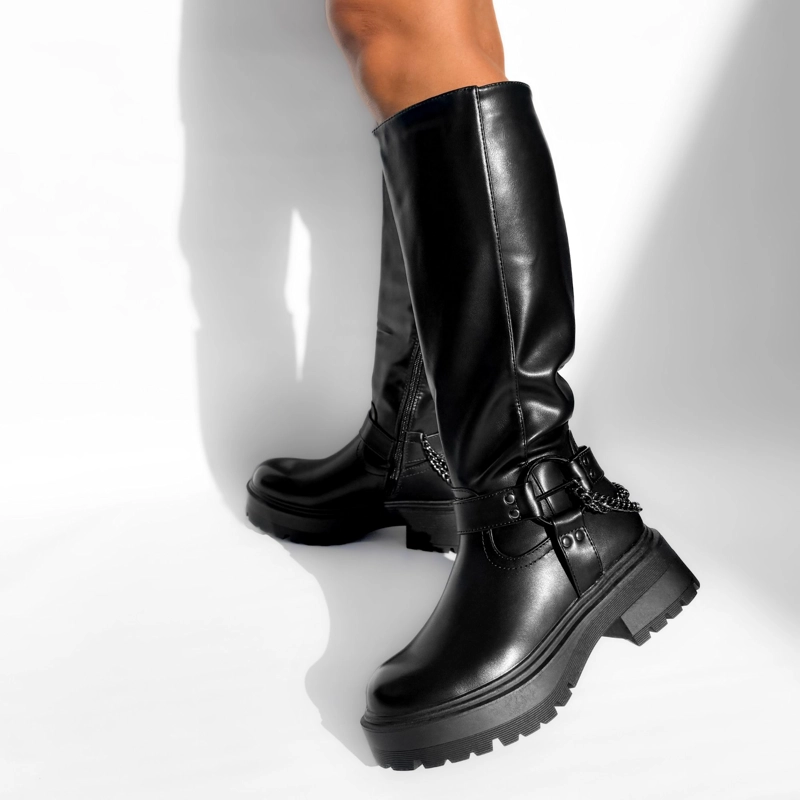 BOTA MUJER MAKY NEGRO BELLA MODA - 6