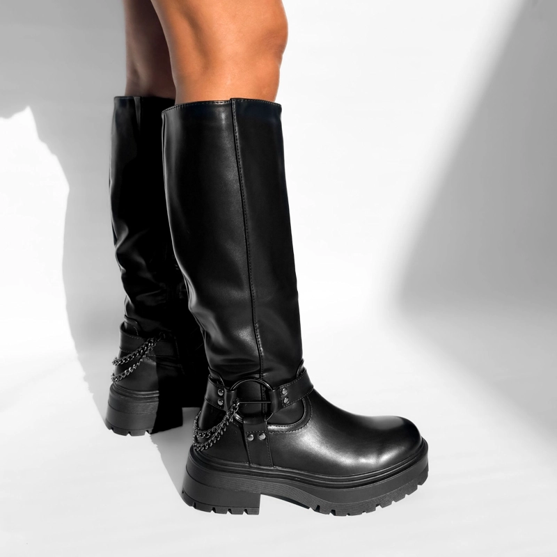BOTA MUJER MAKY NEGRO BELLA MODA - 7