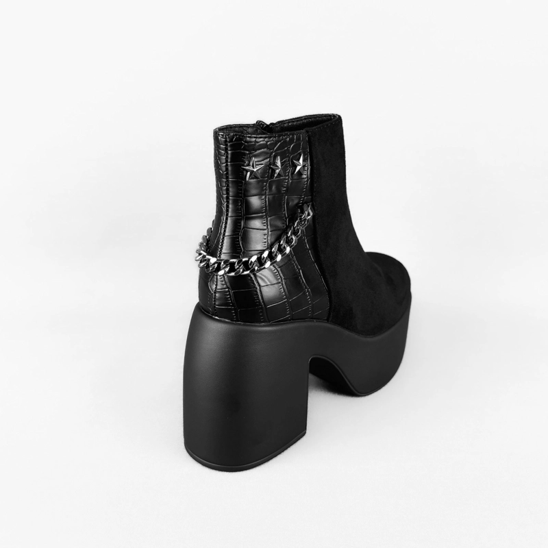 BOTIN MUJER NIA NEGRO BELLA MODA - 5