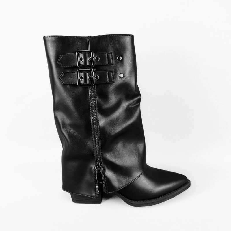 BOTIN MUJER BONNIE NEGRO BELLA MODA - 1