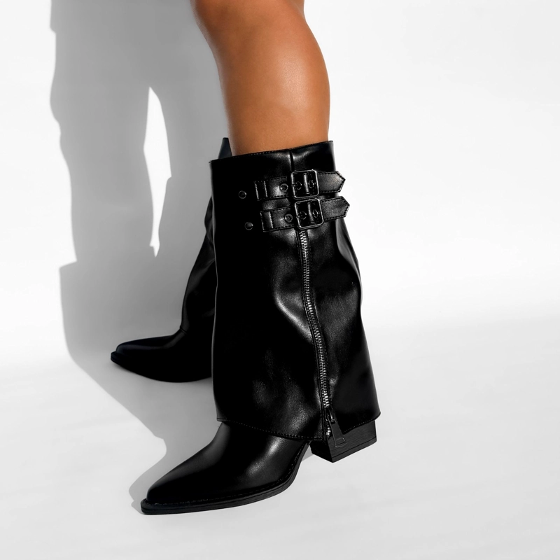 BOTIN MUJER BONNIE NEGRO BELLA MODA - 7