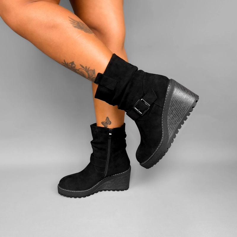 BOTIN MUJER KIRA NEGRO BELLA MODA - 6