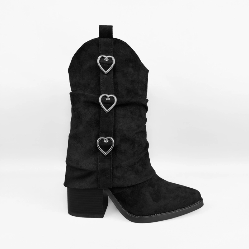 BOTIN MUJER REMY NEGRO BELLA MODA - 1