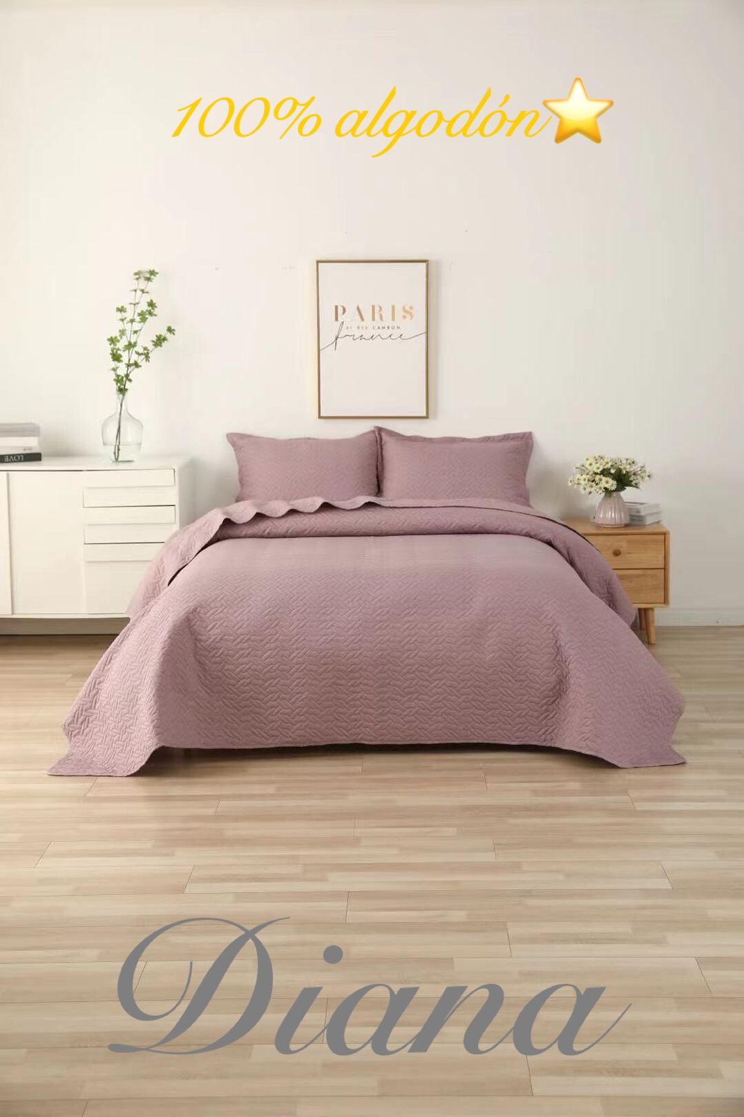 CUBRECAMA QUILT DE VERANO 2.0 PLAZA PALO ROSA - 1