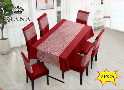 SET MANTEL CON 6 FUNDAS PARA SILLAS (SILLA 42X65
MANTEL 150X220) - 1