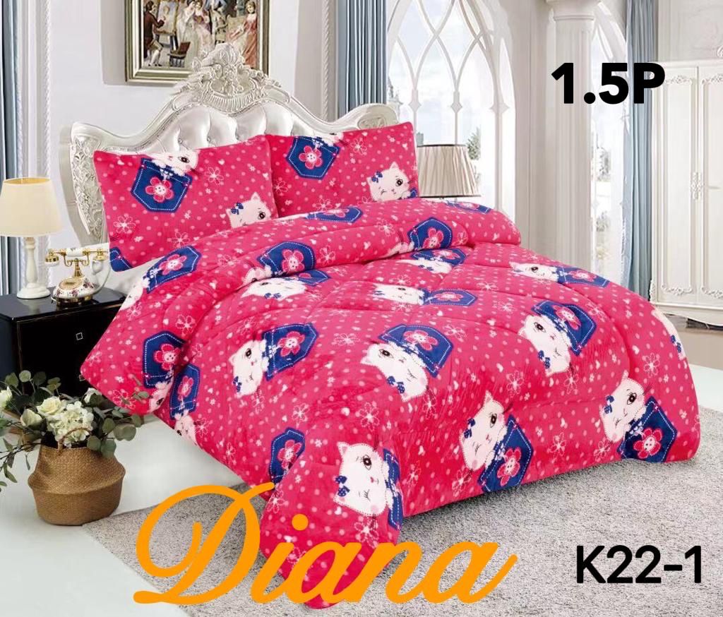 COBERTOR CUBRECAMA PLUMÓN PLUSH CHIPORRO INVIERNO 1.5 PLAZAS - 1