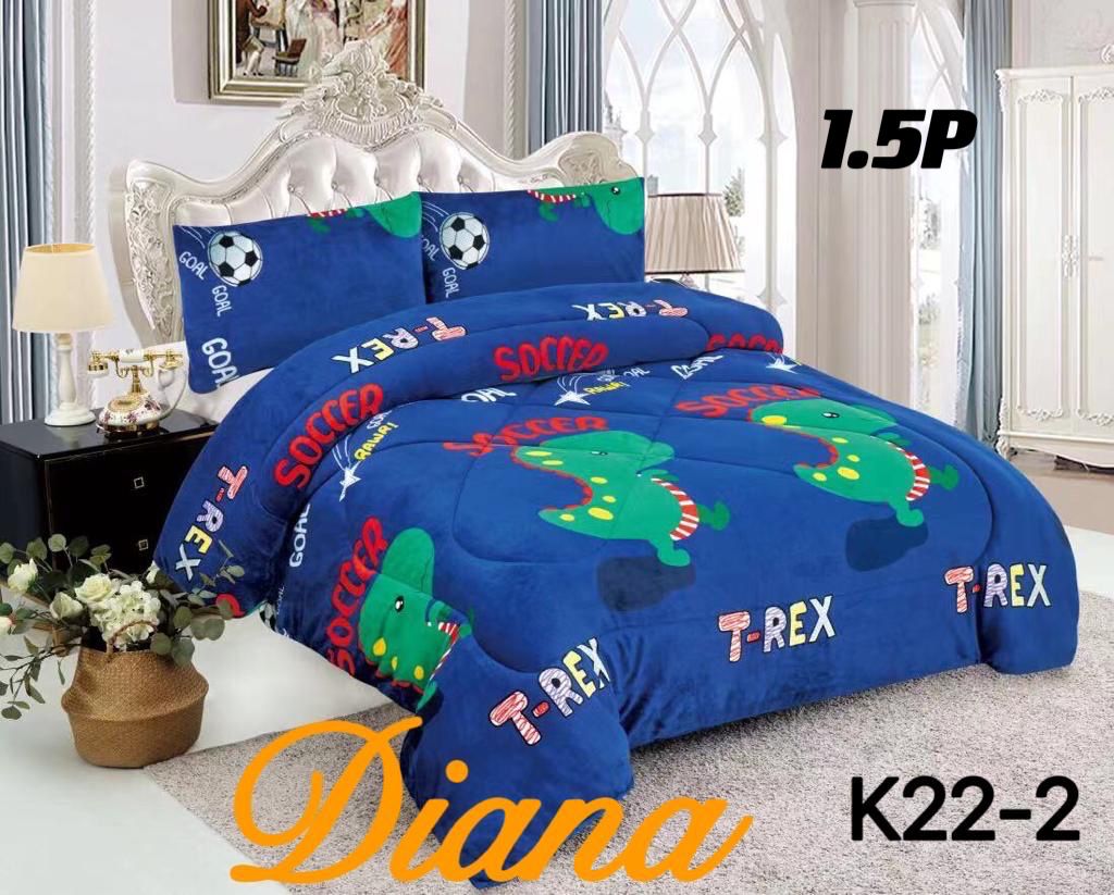 COBERTOR CUBRECAMA PLUMÓN PLUSH CHIPORRO INVIERNO 1.5 PLAZAS - 1