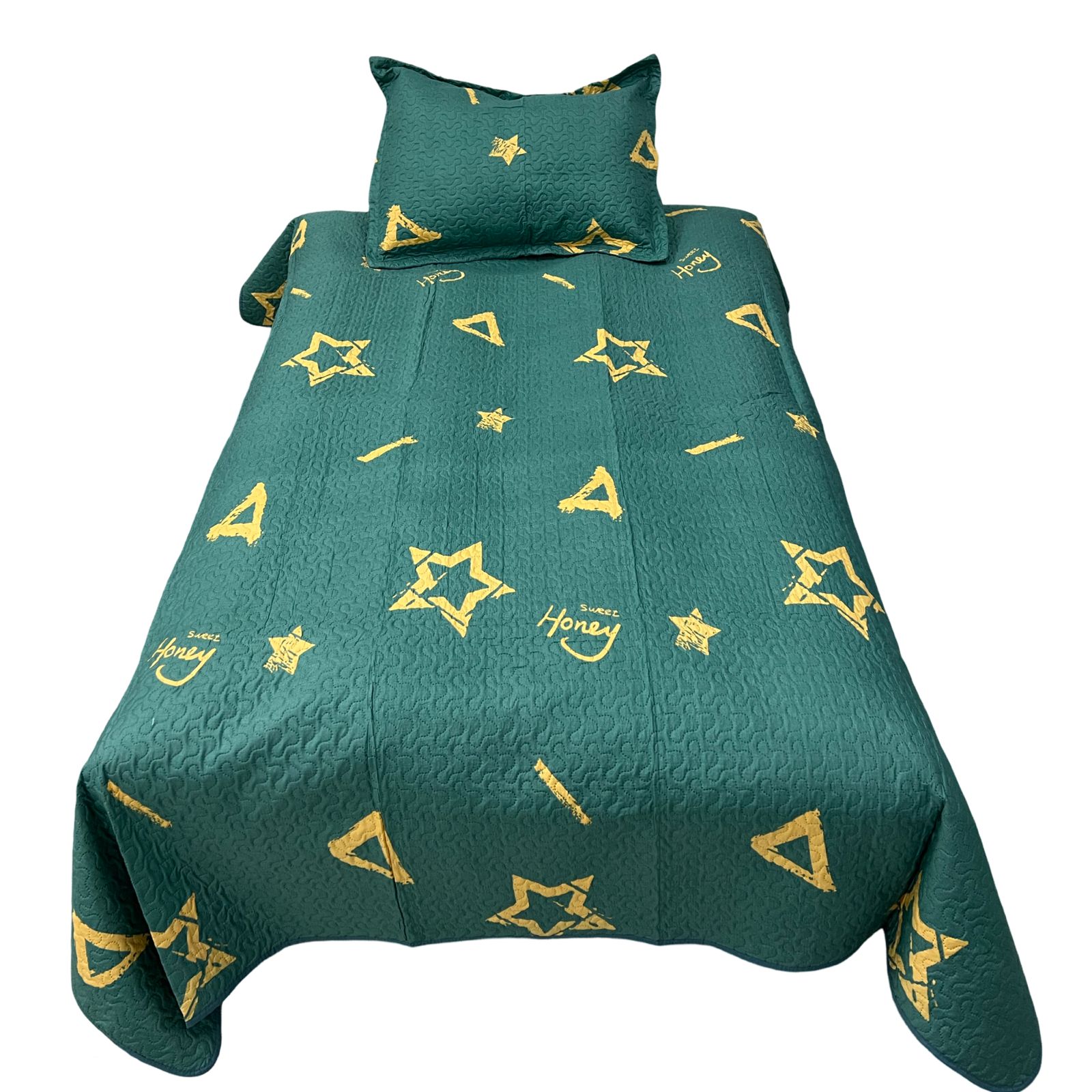 CUBRECAMA ALGODÓN MULTICOLOR QUILT DELGADO VERANO 1.5 PLAZA - 2