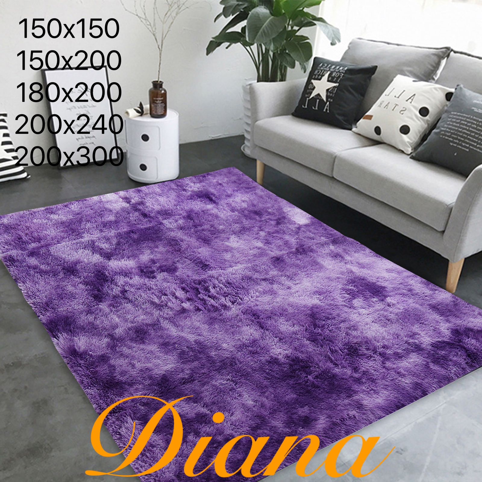 ALFOMBRA RECTANGULAR PELUDA 200 CM X 240 CM - 1