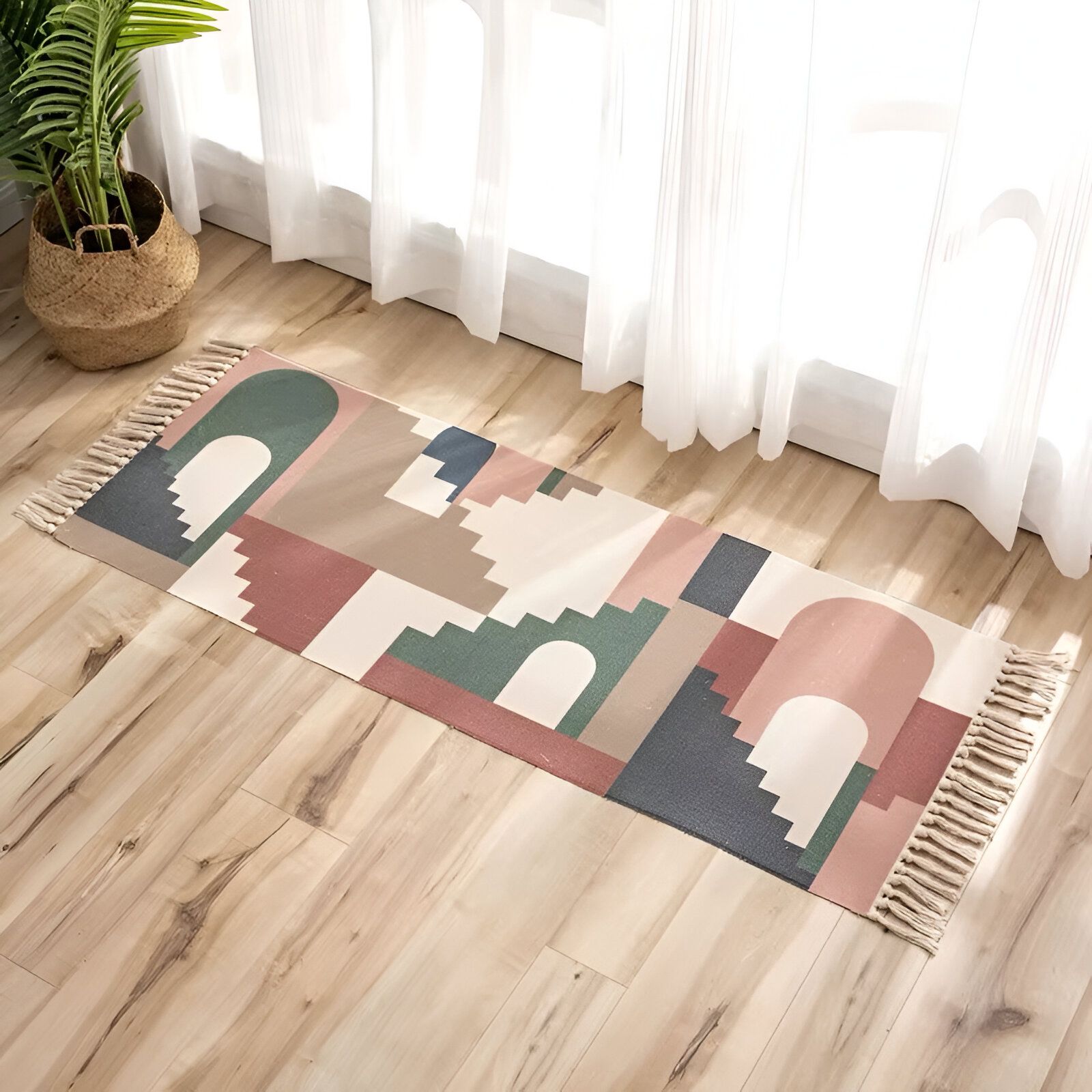 ALFOMBRAS BAJADA CAMA BOHEMIA LINO 60 X 150 CM - 1