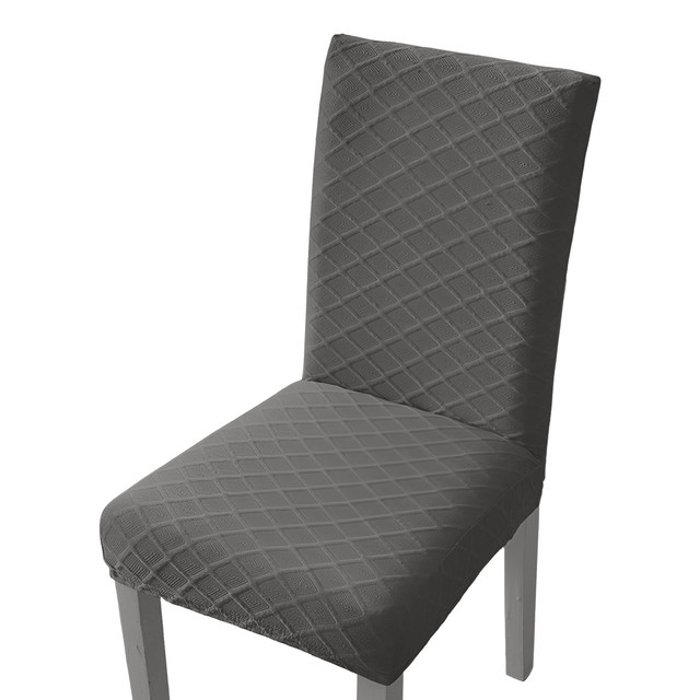 FUNDA PACK 6 CUBRE SILLA COMEDOR GRIS OSCURO - 2
