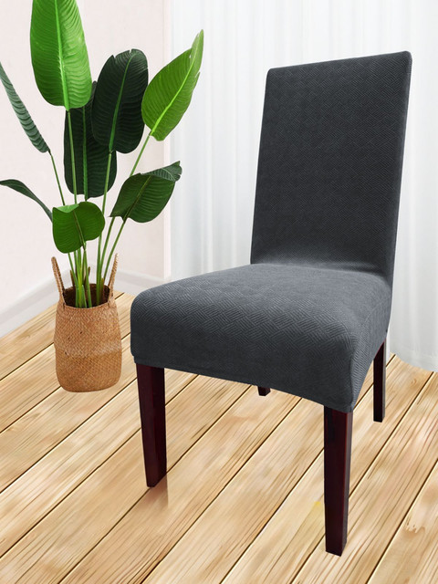 FUNDA PACK 6 CUBRE SILLA COMEDOR GRIS OSCURO - 1