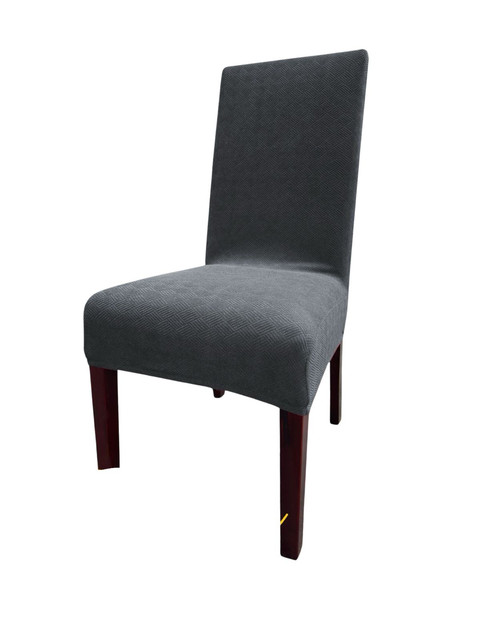 FUNDA PACK 6 CUBRE SILLA COMEDOR GRIS OSCURO - 2