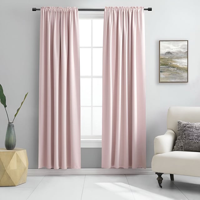 CORTINA CON RELIEVE 2 PAÑO 140X230 PALO ROSA - 1