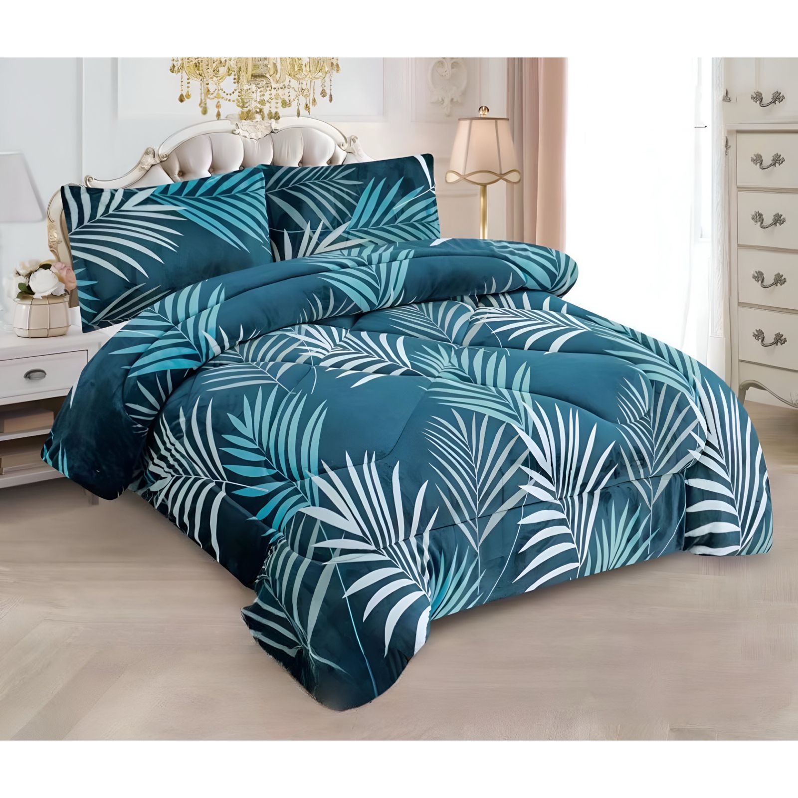 COBERTOR CHIPORRO VERDE KING +2 FUNDAS DE ALMOHADA - 1