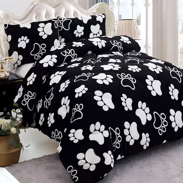 COBERTOR CHIPORRO PATITAS  2 PLAZAS +2 FUNDAS DE ALMOHADA - 1