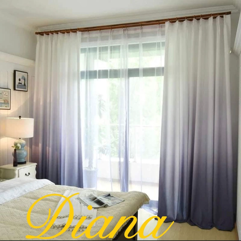 CORTINA VISILLO DEGRADE 2 PAÑOS DE 140CMX240CM C/U COLOR NEGRO - 1
