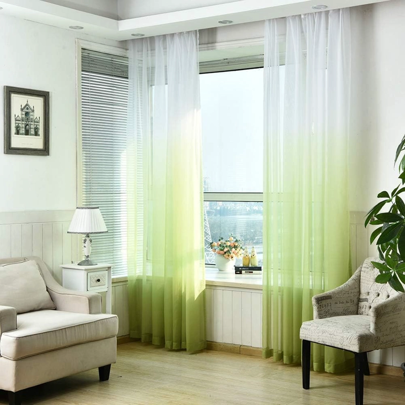 CORTINA VISILLO DEGRADE 2 PAÑOS DE 140CMX240CM C/U COLOR NEGRO - 2