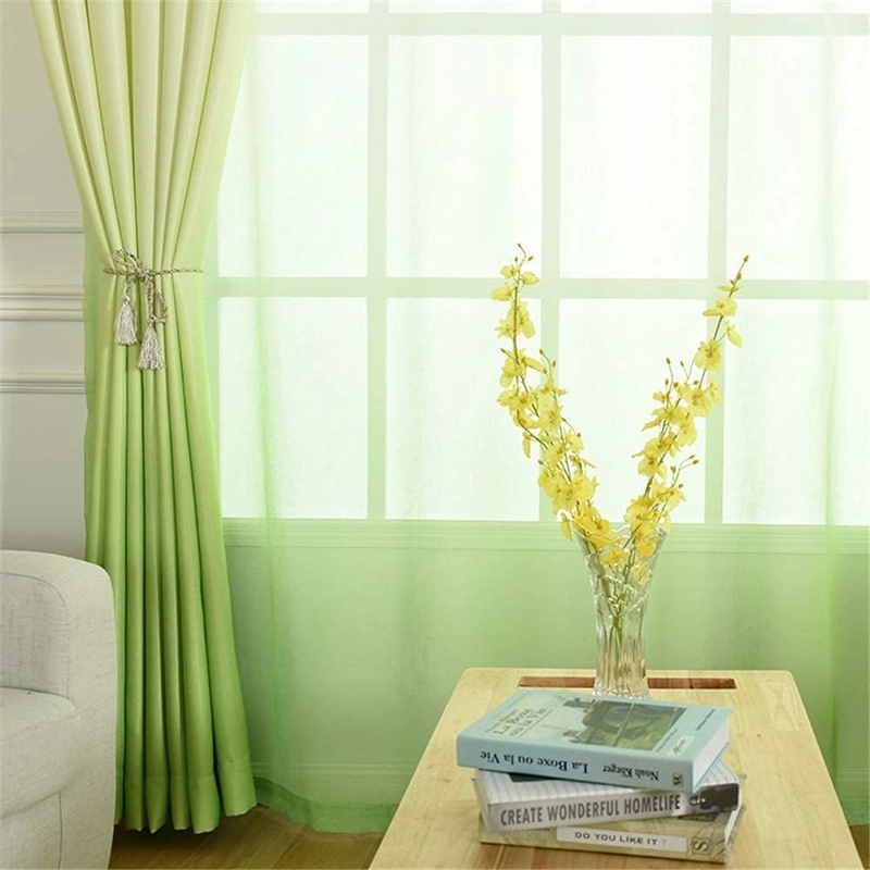 CORTINA VISILLO DEGRADE 2 PAÑOS DE 140CMX240CM C/U COLOR NEGRO - 7