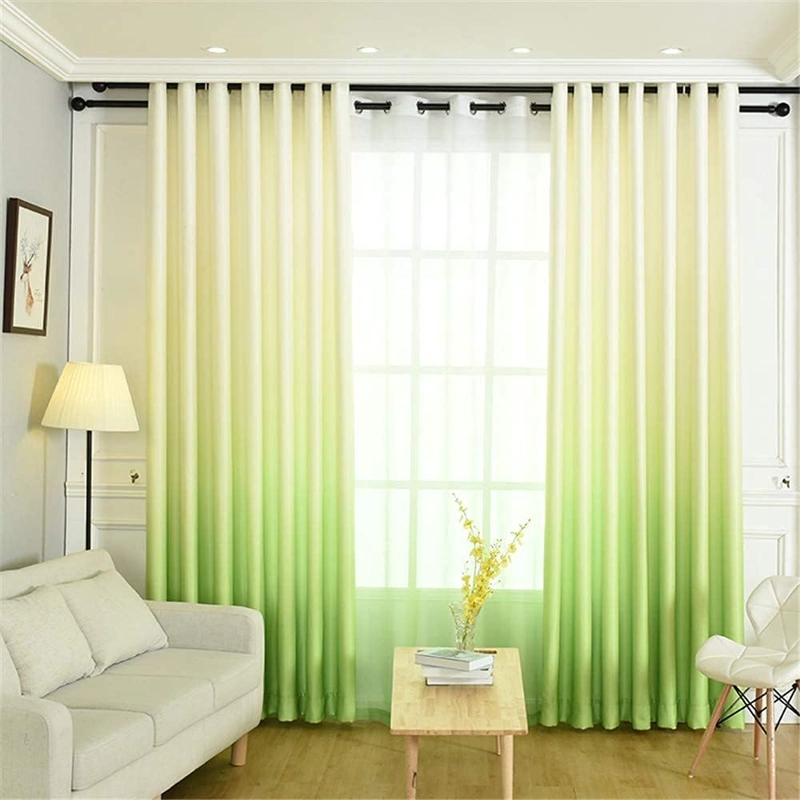 CORTINA VISILLO DEGRADE 2 PAÑOS DE 140CMX240CM C/U COLOR NEGRO - 8