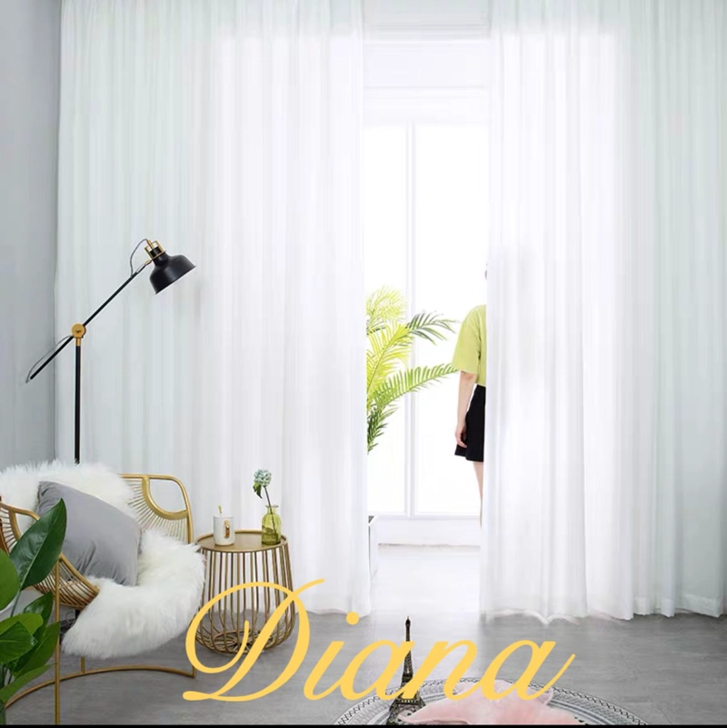 CORTINAS VISILLOS TRANSLUCIDO  2 PAÑOS 140CM X 240CM COLOR BLANCO TRANSLUCIDO - 1