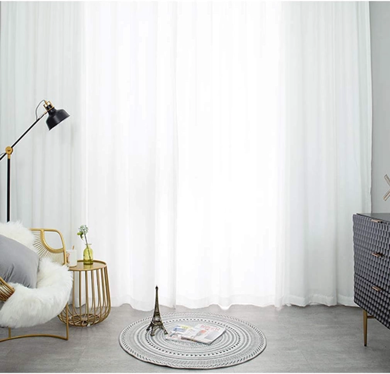 CORTINAS VISILLOS TRANSLUCIDO  2 PAÑOS 140CM X 240CM COLOR BLANCO TRANSLUCIDO - 2