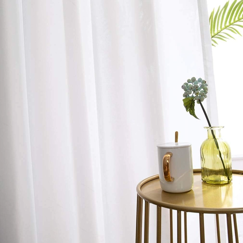 CORTINAS VISILLOS TRANSLUCIDO  2 PAÑOS 140CM X 240CM COLOR BLANCO TRANSLUCIDO - 3