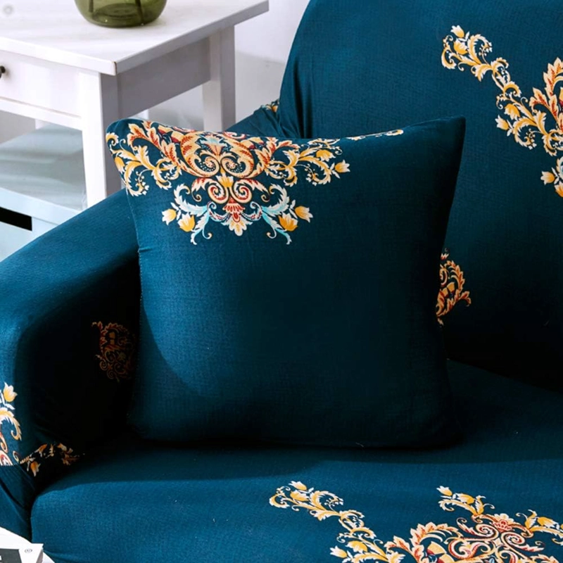 FUNDA SILLON ELASTIZADO 3 CUERPO 190CM HASTA 230CM CON DISEÑO BURDEO FLORES BLANCAS - 2